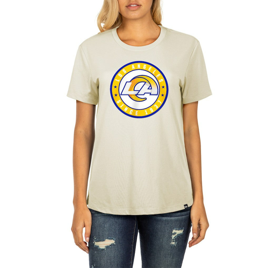 Los Angeles Rams New Era Women's 2023 NFL Draft T-Shirt - Cream - NFL