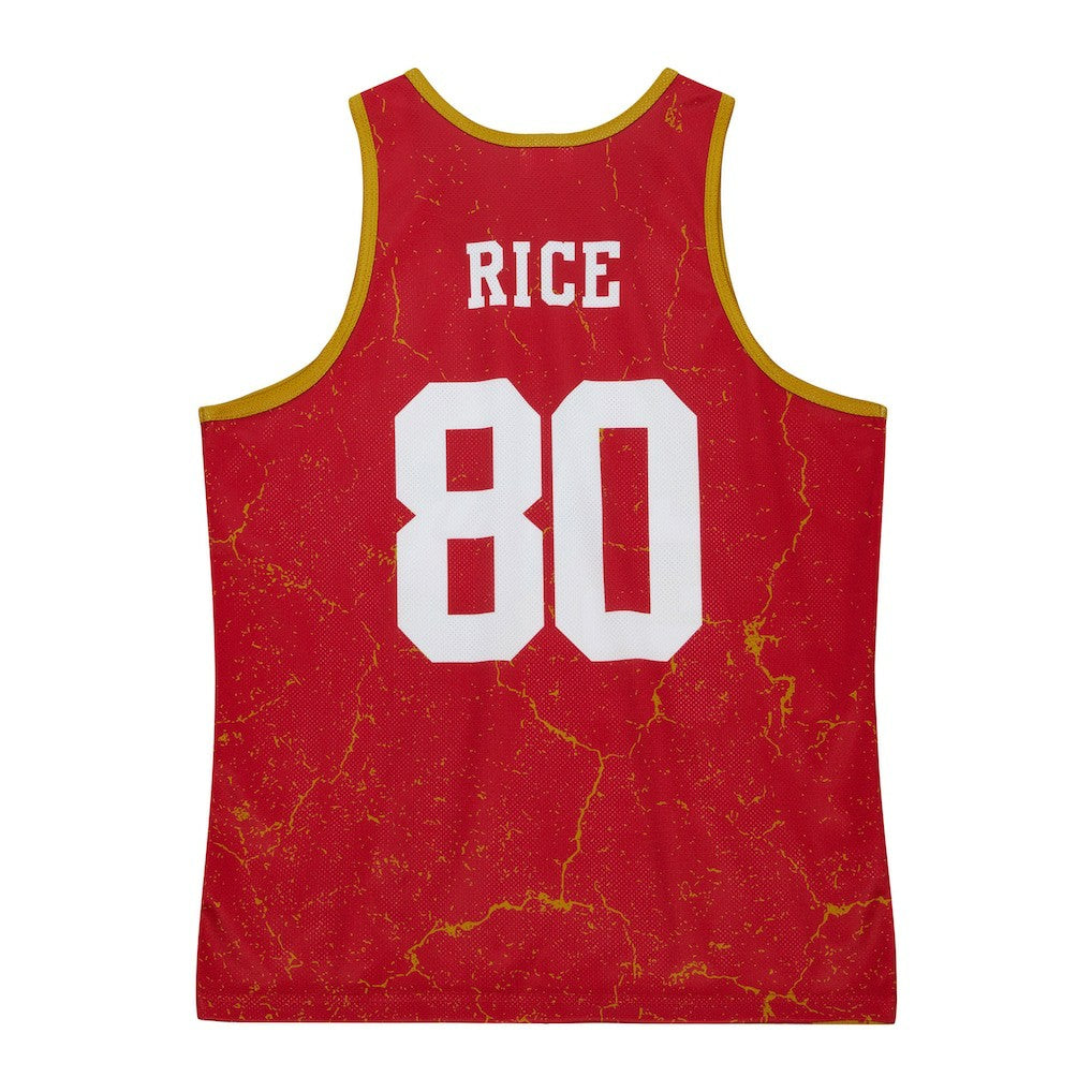 Jerry Rice San Francisco 49ers 1994 Player Burst Tank Top - Scarlet - Mitchell & Ness