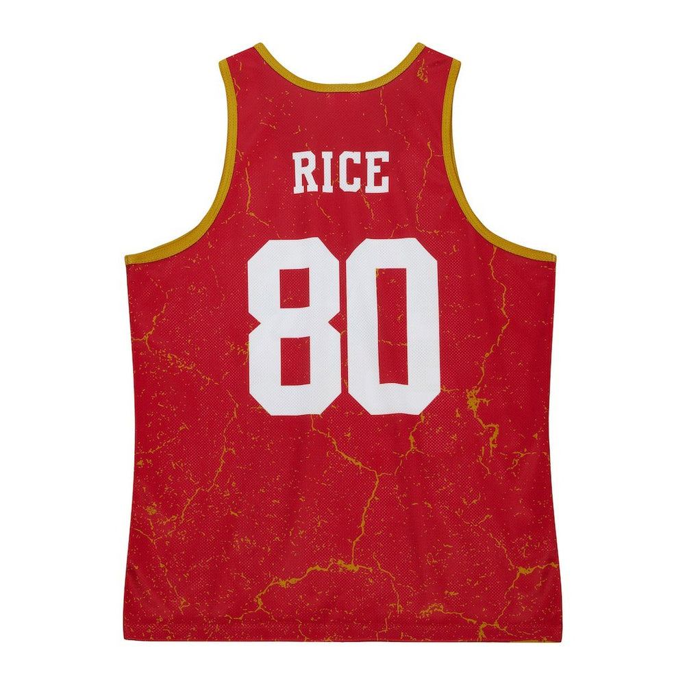 Jerry Rice San Francisco 49ers 1994 Player Burst Tank Top - Scarlet - Mitchell & Ness