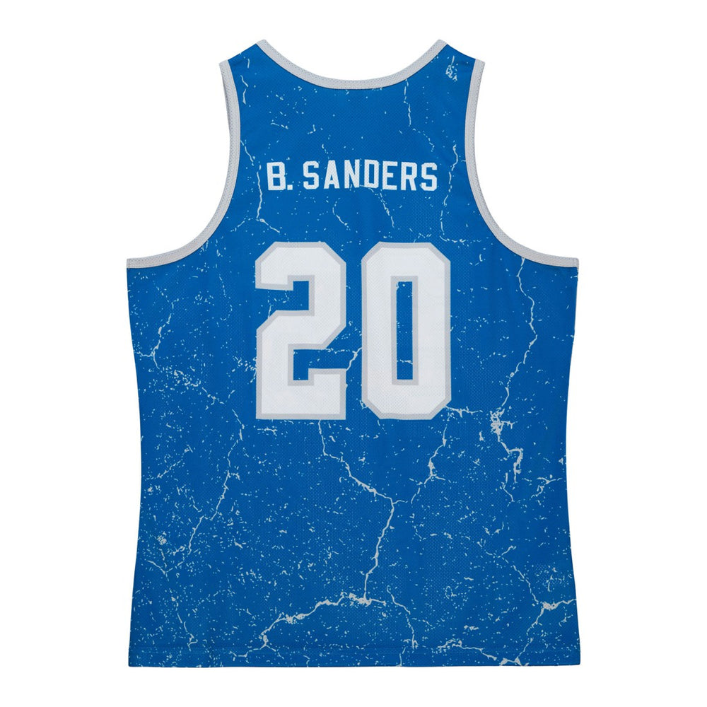 Barry Sanders Detroit Lions 1991 Player Burst Tank Top - Blue - Mitchell & Ness