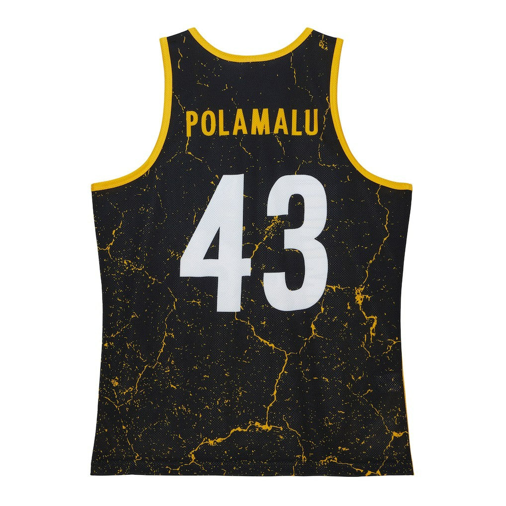 Troy Polamalu Pittsburgh Steelers 2007 Player Burst Tank Top - Black - Mitchell & Ness