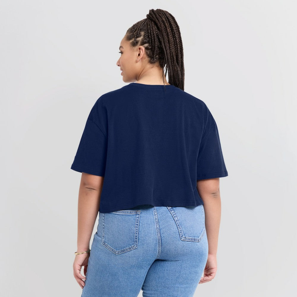 Atlanta Braves Fanatics Women's Elements Super Soft Boxy Cropped T-Shirt Sale
