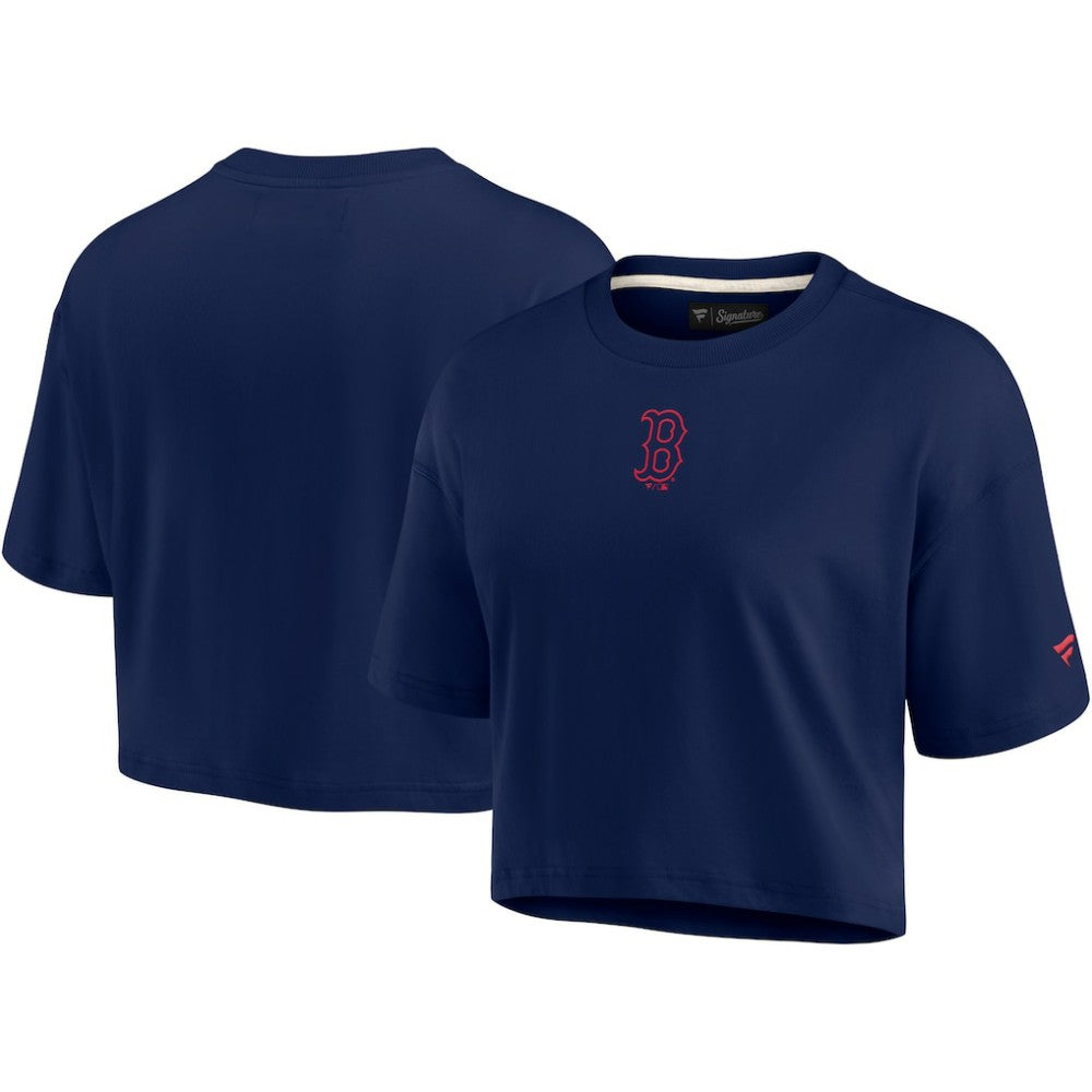 Boston Red Sox Fanatics Women's Elements Super Soft Boxy Cropped T-Shirt Outlet