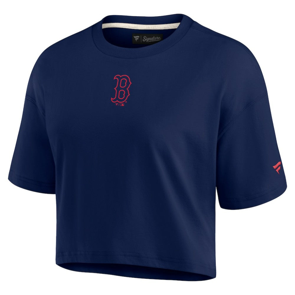 Boston Red Sox Fanatics Women's Elements Super Soft Boxy Cropped T-Shirt Outlet