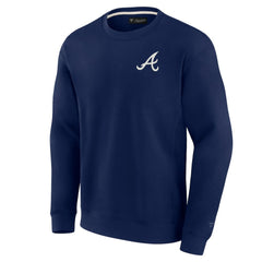 Atlanta Braves Fanatics Unisex Super Soft Pullover Crew Sweatshirt Discount