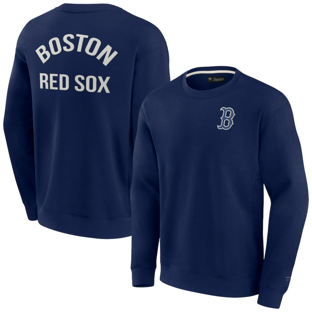 Boston Red Sox Fanatics Unisex Super Soft Pullover Crew Sweatshirt Sale