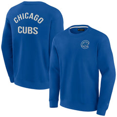 Chicago Cubs Fanatics Unisex Super Soft Pullover Crew Sweatshirt Outlet