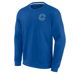 Chicago Cubs Fanatics Unisex Super Soft Pullover Crew Sweatshirt Outlet