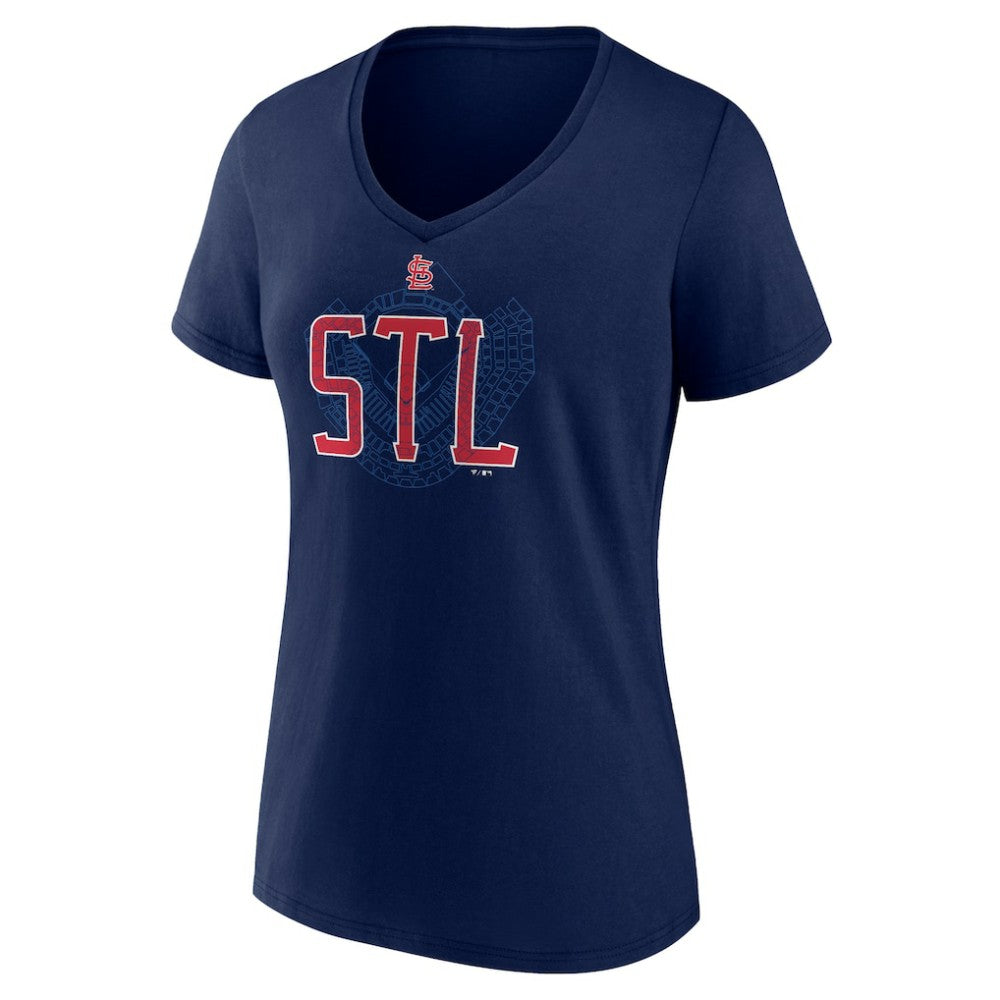 St. Louis Cardinals Women's Paint the Black V-Neck T-Shirt for sale