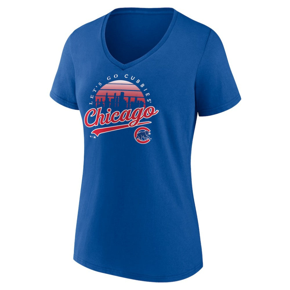 Chicago Cubs Women's One Champion V-Neck T-Shirt Online