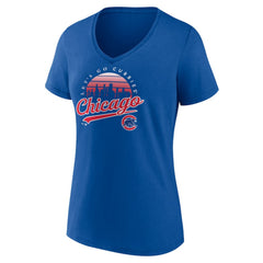 Chicago Cubs Women's One Champion V-Neck T-Shirt Online