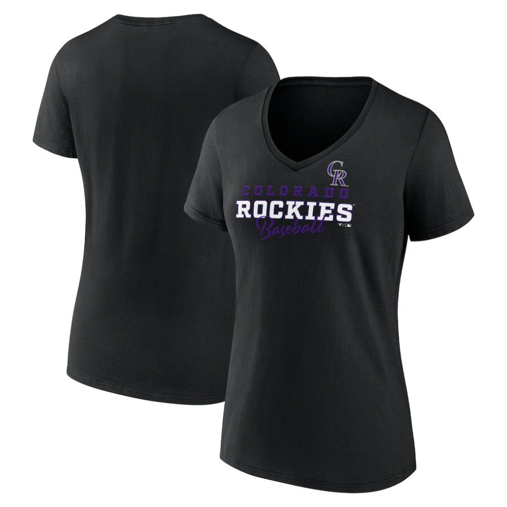Colorado Rockies Women's Back In Business V-Neck T-Shirt for sale
