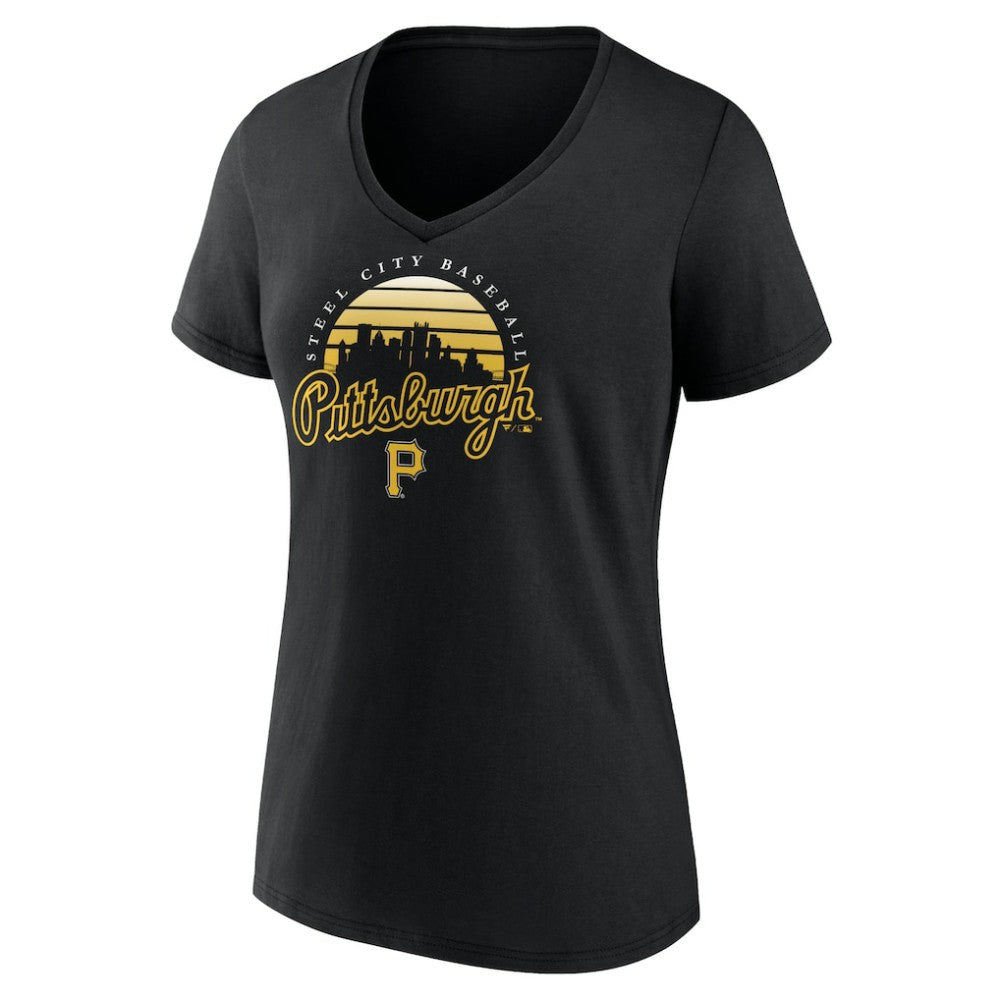 Pittsburgh Pirates Women's One Champion V-Neck T-Shirt Outlet