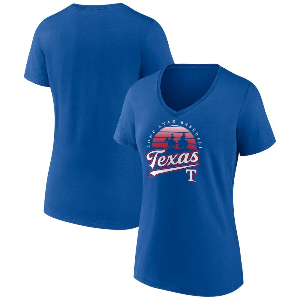 Texas Rangers Women's One Champion V-Neck T-Shirt Discount