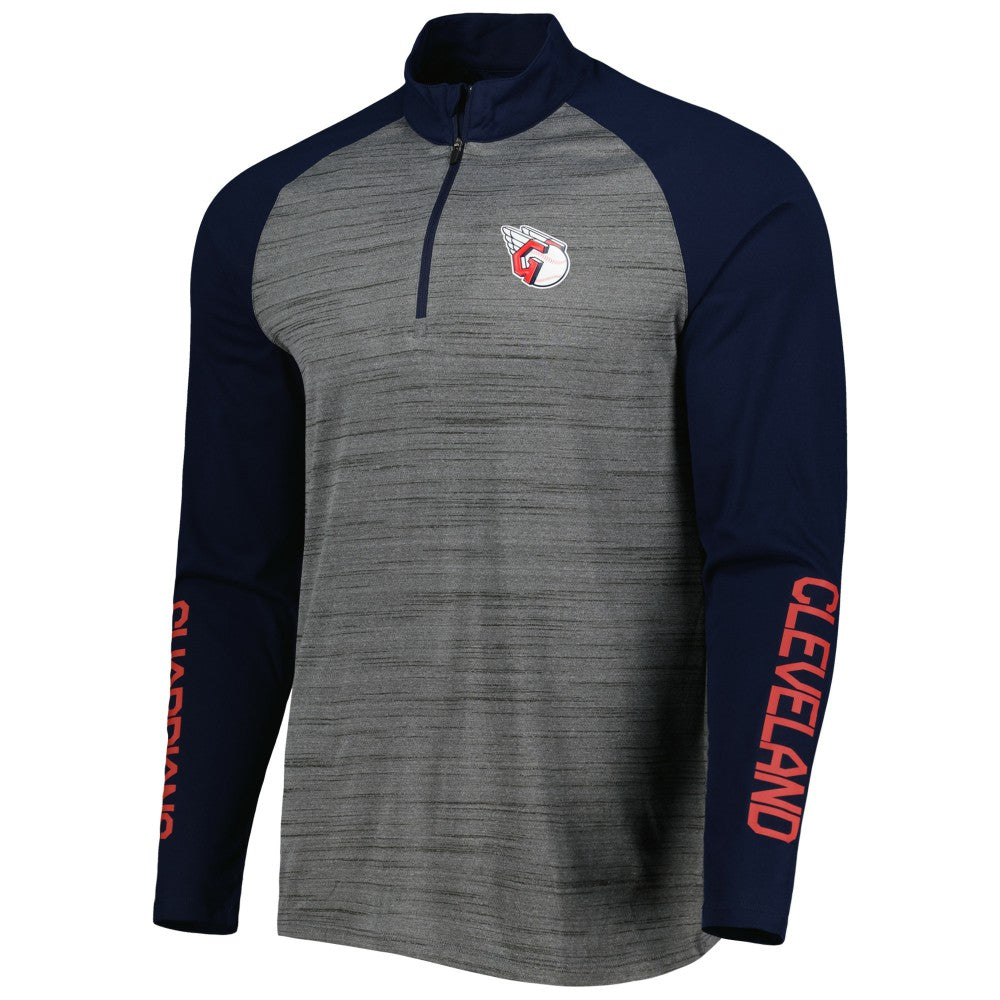 Cleveland Guardians Levelwear Vandal Raglan Quarter-Zip Top Outlet