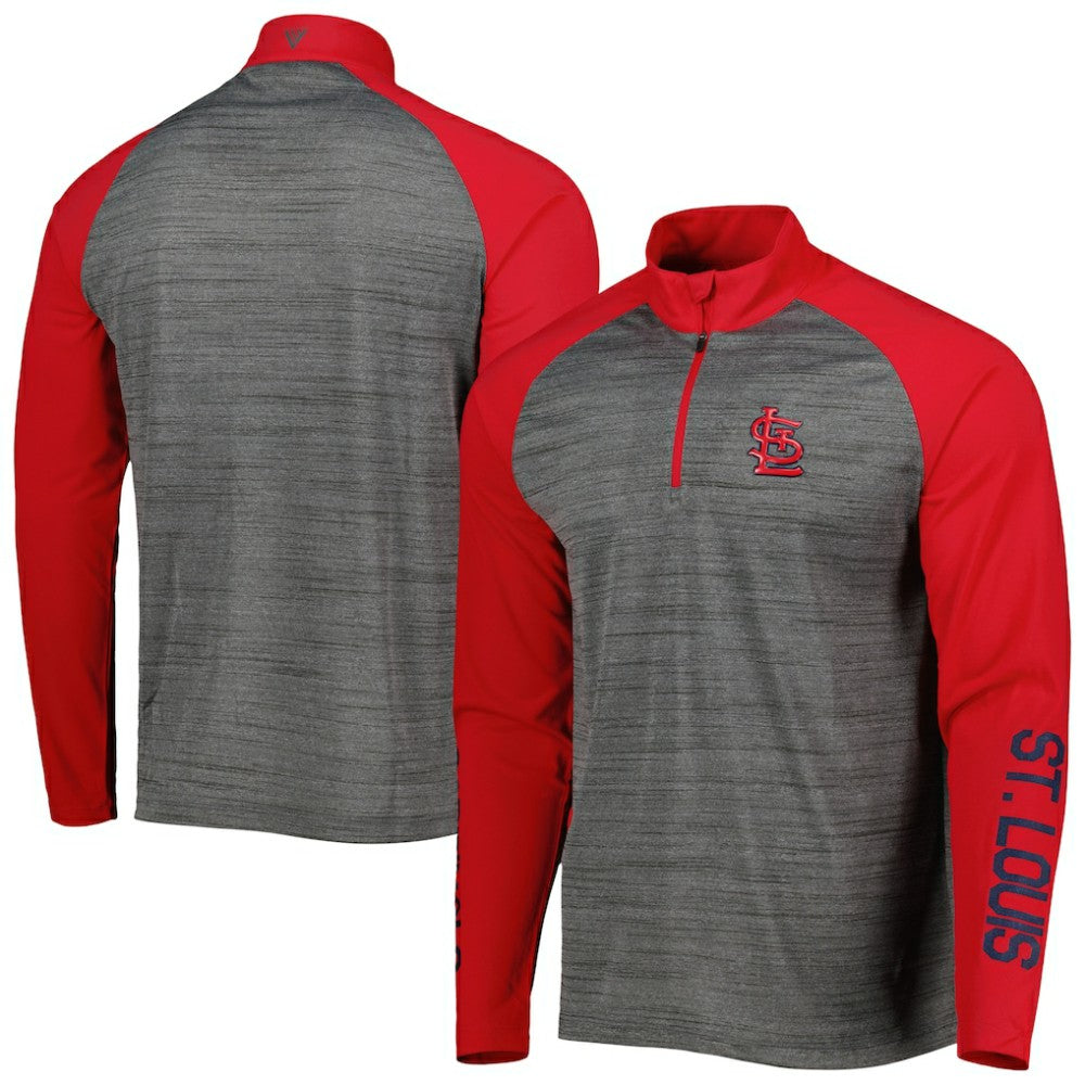 St. Louis Cardinals Levelwear Vandal Raglan Quarter-Zip Top Discount