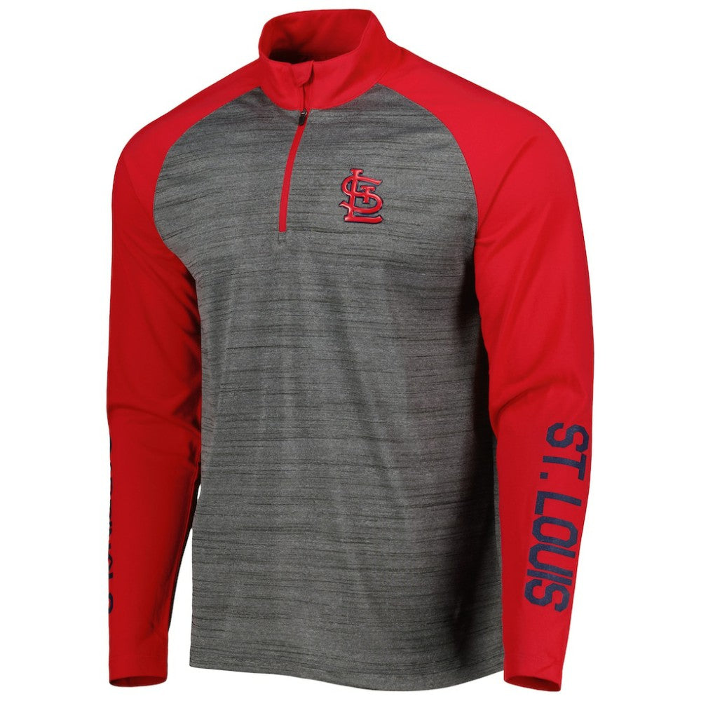 St. Louis Cardinals Levelwear Vandal Raglan Quarter-Zip Top Discount