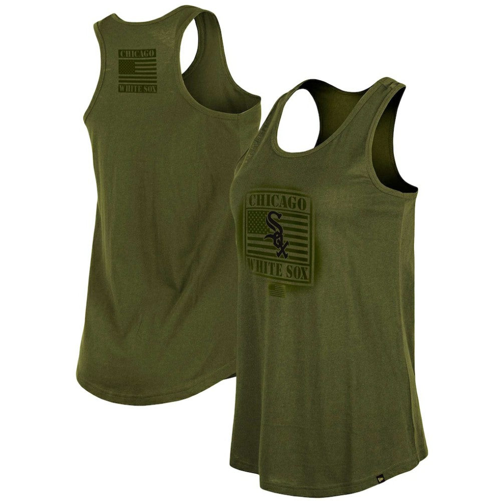 Chicago White Sox New Era Women's 2023 Armed Forces Day Racerback Tank Top Discount
