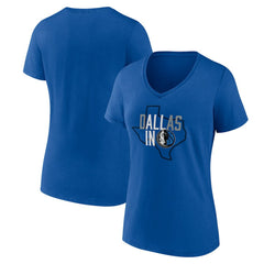 Dallas Mavericks Women's Core Hometown Launch V-Neck T-Shirt Blue