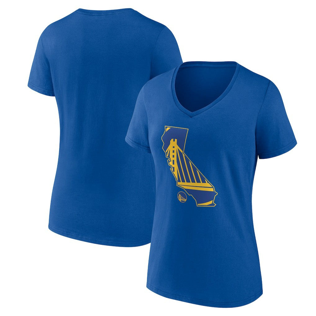 Golden State Warriors Women's Core Hometown Launch V-Neck T-Shirt Royal