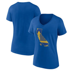 Golden State Warriors Women's Core Hometown Launch V-Neck T-Shirt Royal