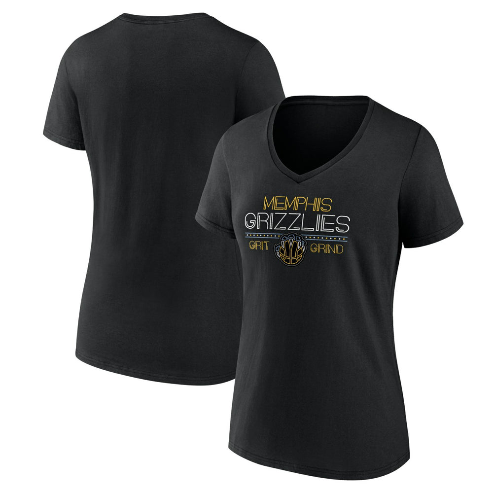 Memphis Grizzlies Women's Core Hometown Launch V-Neck T-Shirt Black