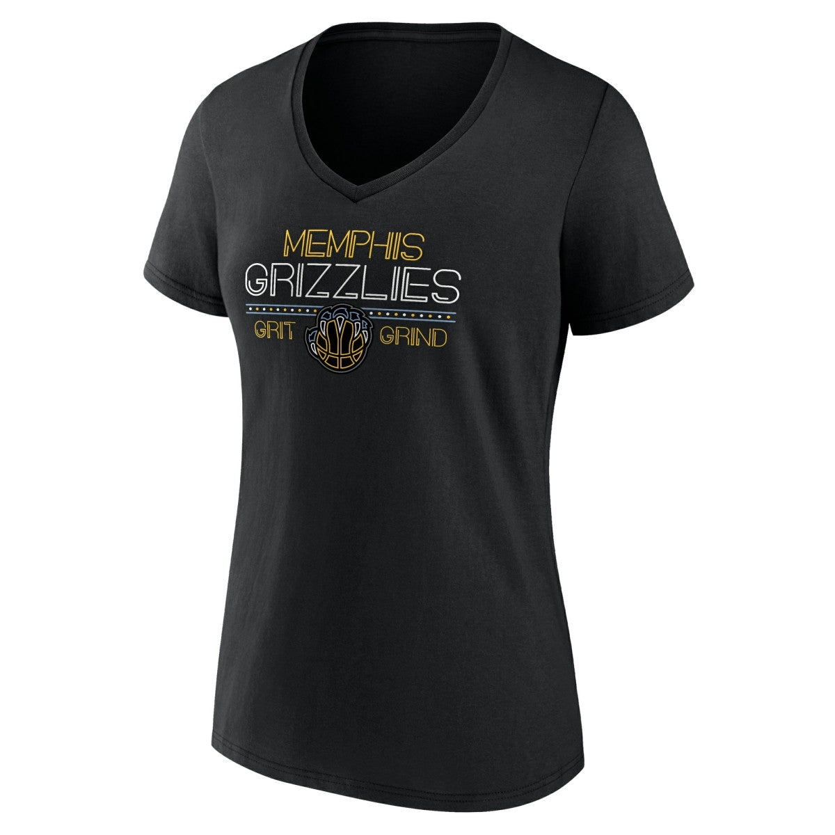Memphis Grizzlies Women's Core Hometown Launch V-Neck T-Shirt Black