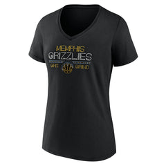 Memphis Grizzlies Women's Core Hometown Launch V-Neck T-Shirt Black