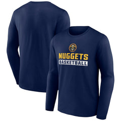 Denver Nuggets Let's Go Long Sleeve T-Shirt Navy