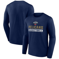 New Orleans Pelicans Let's Go Long Sleeve T-Shirt Navy