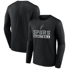 San Antonio Spurs Let's Go Long Sleeve T-Shirt Black