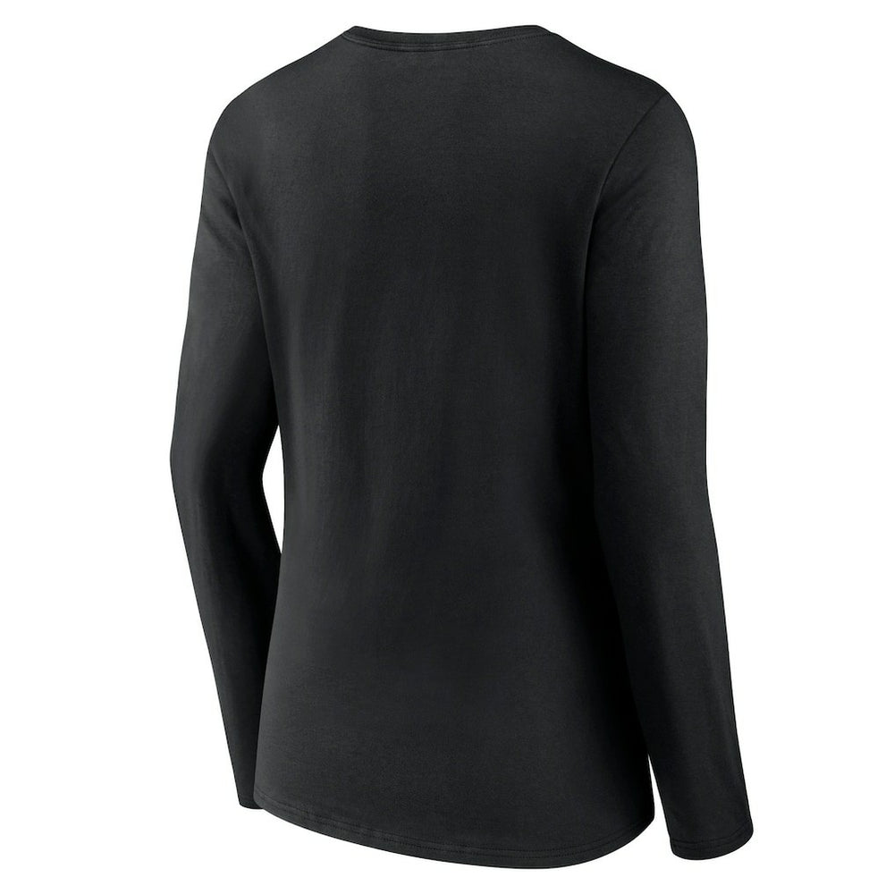 Toronto Raptors Women's Tumble V-Neck Long Sleeve T-Shirt Black