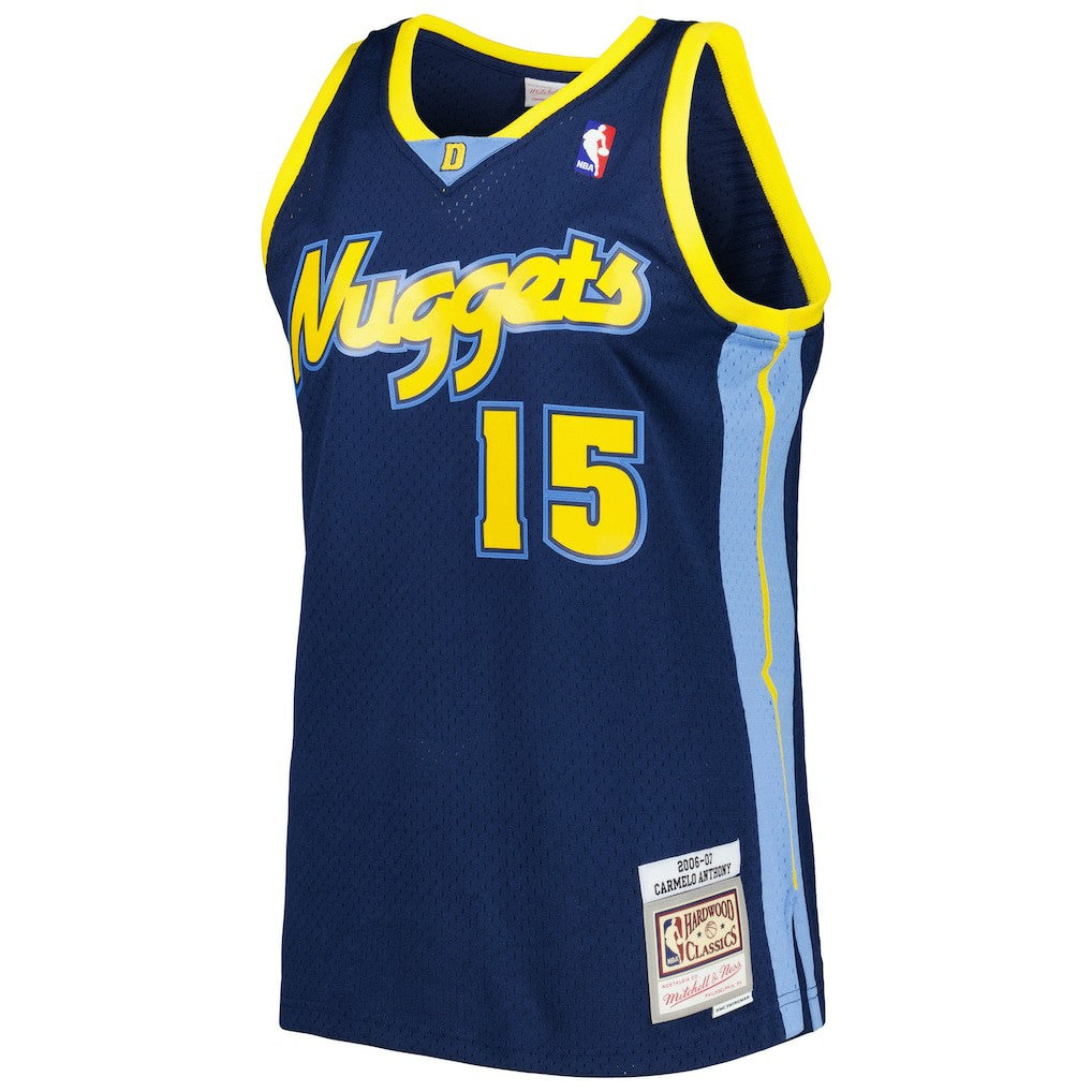 Mitchell & Ness Carmelo Anthony Denver Nuggets Hardwood Classics Swingman Jersey Navy
