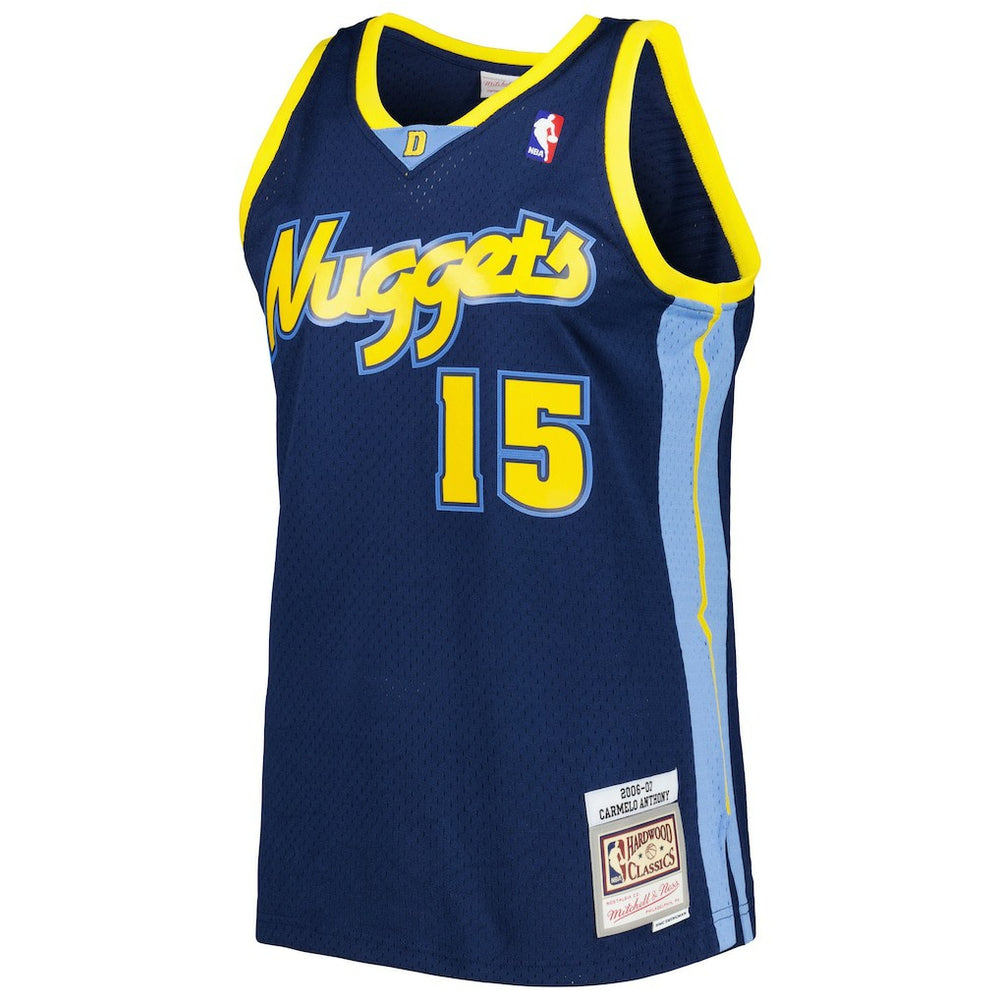 Mitchell & Ness Carmelo Anthony Denver Nuggets Hardwood Classics Swingman Jersey Navy