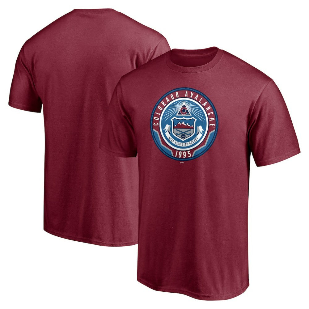 Colorado Avalanche Hometown Collection Push Ahead T-Shirt - Burgundy | NHL Clearance