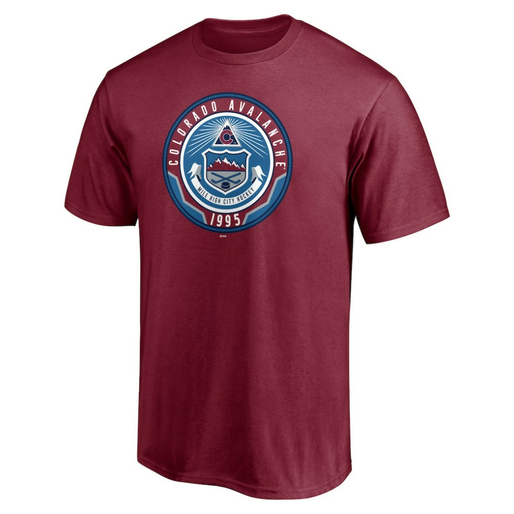 Colorado Avalanche Hometown Collection Push Ahead T-Shirt - Burgundy | NHL Clearance
