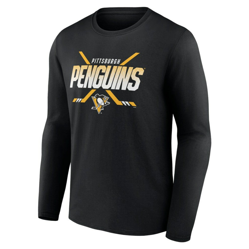 Pittsburgh Penguins Team Covert Long Sleeve T-Shirt - Black | NHL Clearance