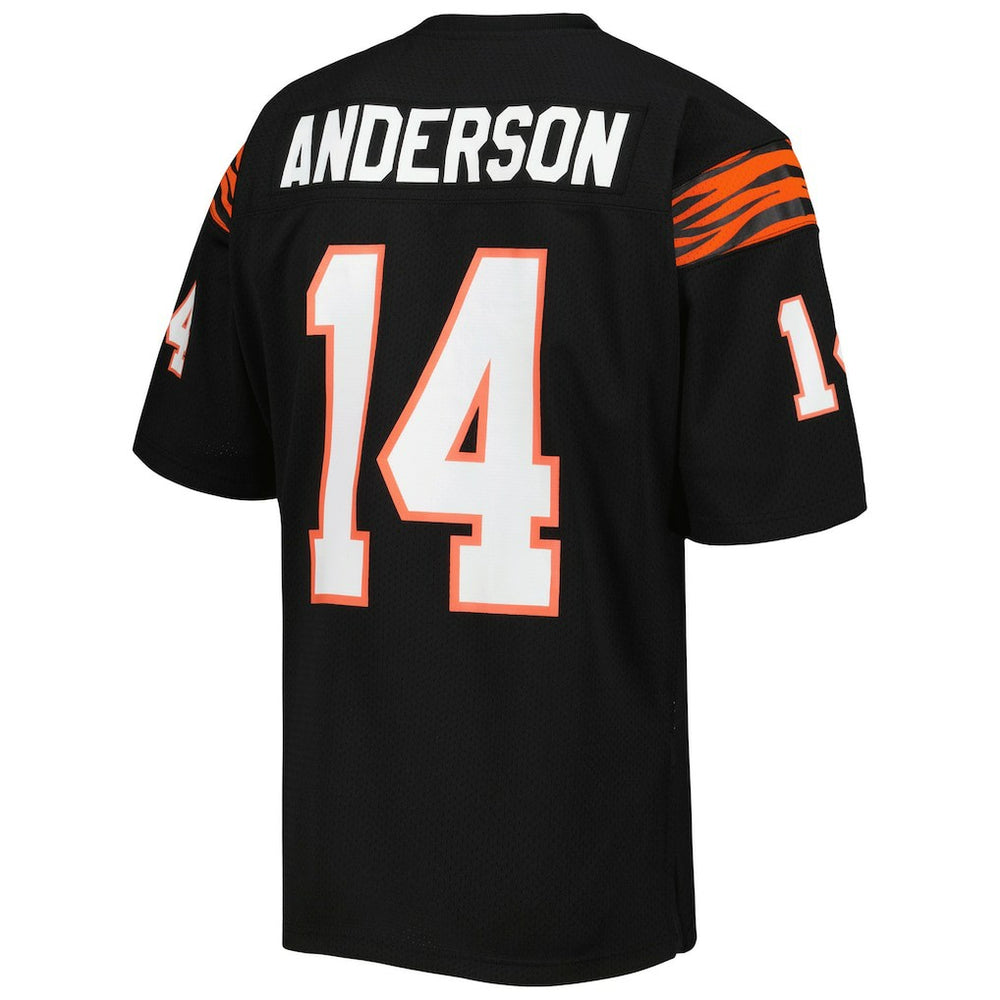 Ken Anderson Cincinnati Bengals 1981 Authentic Throwback Retired Player Jersey - Black - Mitchell & Ness