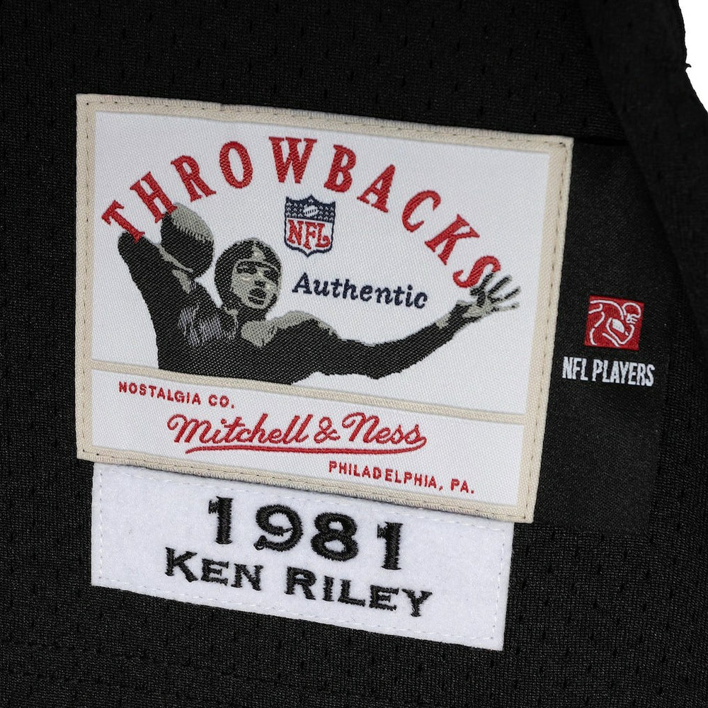 Ken Riley Cincinnati Bengals 1981 Authentic Throwback Retired Player Jersey - Black - Mitchell & Ness