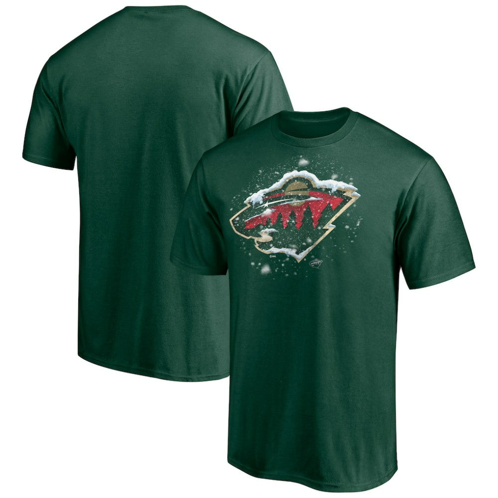 Minnesota Wild Snow Logo T-Shirt - Green | NHL Clearance