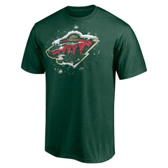 Minnesota Wild Snow Logo T-Shirt - Green | NHL Clearance