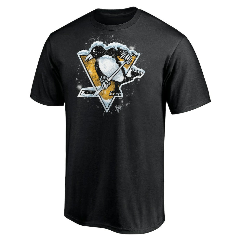Pittsburgh Penguins Snow Logo T-Shirt - Black | NHL Lifestyle