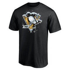 Pittsburgh Penguins Snow Logo T-Shirt - Black | NHL Lifestyle