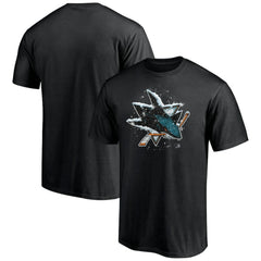 San Jose Sharks Snow Logo T-Shirt - Black | NHL Lifestyle