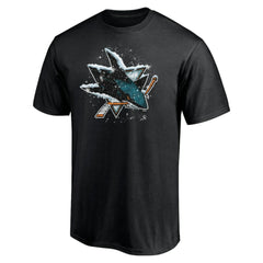 San Jose Sharks Snow Logo T-Shirt - Black | NHL Lifestyle