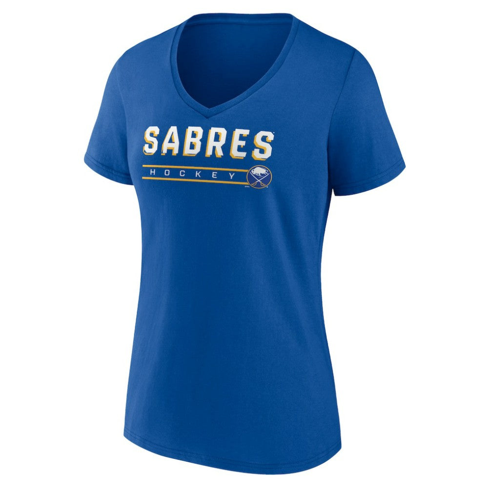 Buffalo Sabres Women's Primary Play V-Neck T-Shirt - Royal | NHL Lifestyle
