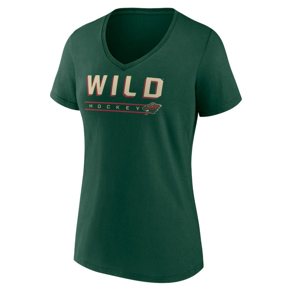 Minnesota Wild Women's Primary Play V-Neck T-Shirt - Green | NHL sale