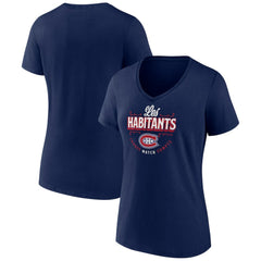 Montreal Canadiens Women's Active Edge V-Neck T-Shirt - Navy | NHL on sale