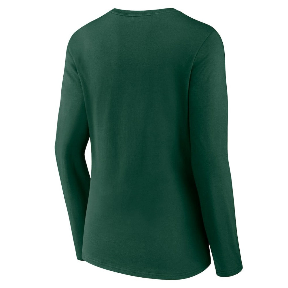 Minnesota Wild Women's Forge Long Sleeve V-Neck T-Shirt - Green | NHL on sale