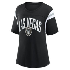 Las Vegas Raiders Women's Earned Stripes T-Shirt - Black - Fanatics